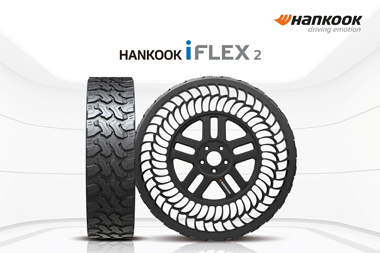 exhibits futuristic airless concept tire i-Flex