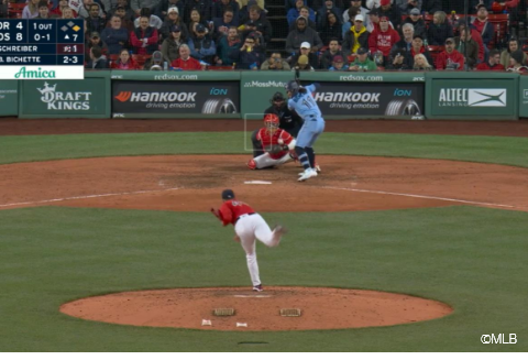 Hankook & Company – Advertisements for major league stadiums in the United States are also exposed to numerous baseball fans through relay broadcasts, such as the 'MLB Network.' as seen during the Boston Red Sox game on May 4, 2023.