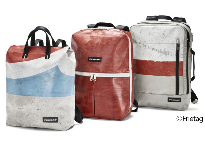 FREITAG introduces lightweight accessories made of recycled plastic bottles